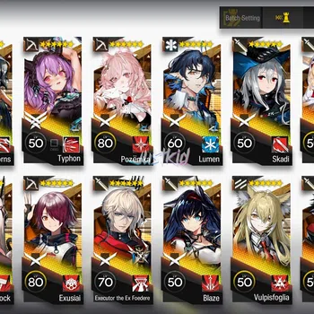 Arknights Accounts Mid-Tier ARKNIGHTS GLOBAL EARLY-MID 24*6 , 4 LIMITED VIRTUOSA,LING,NEARL ALTER,EYJA ALTER