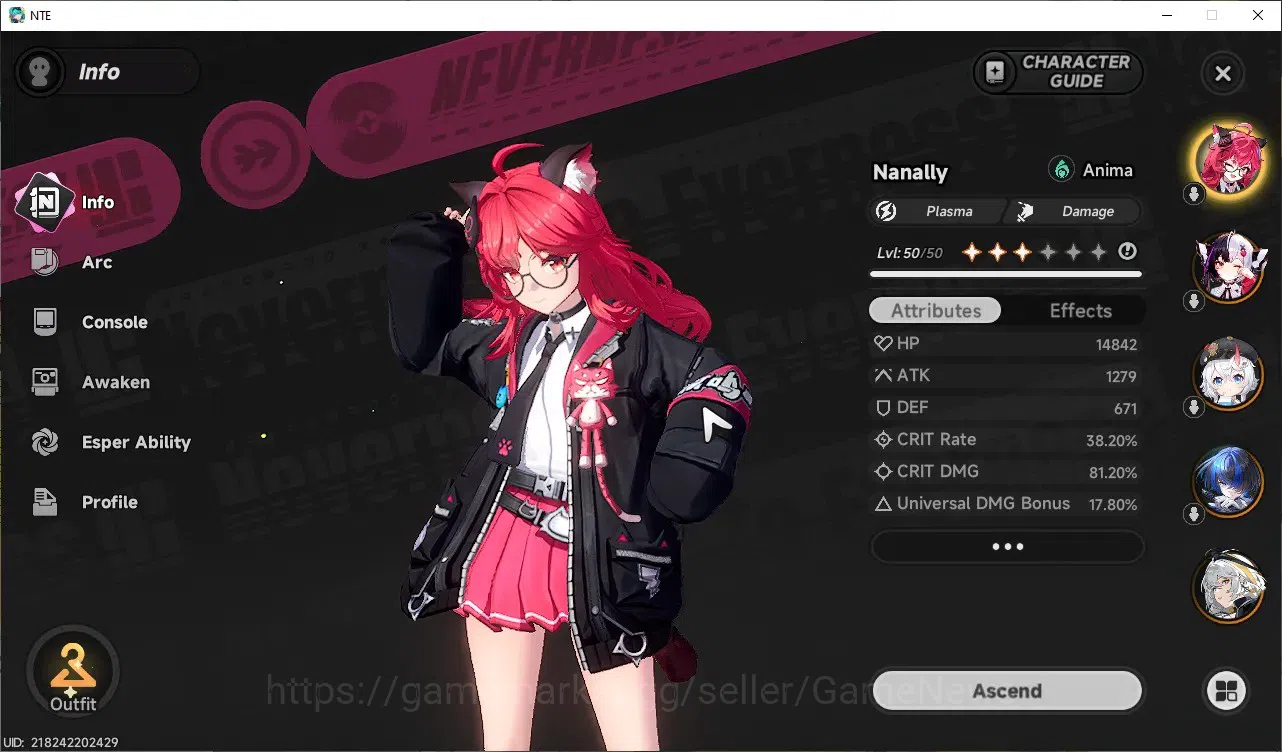 Neverness to Everness Accounts GLOBAL SEA|HL 32|TL 23|8K Annulith,1M Fons|7 SSR 2 image 5