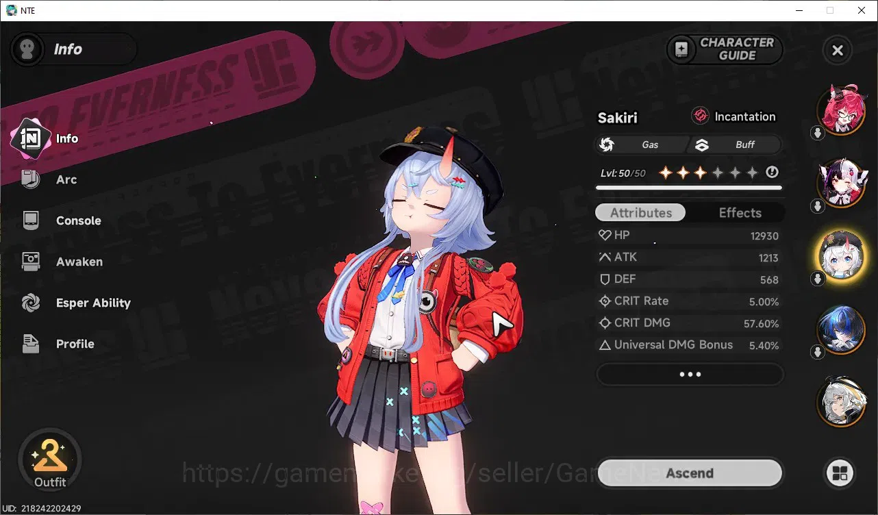 Neverness to Everness Accounts GLOBAL SEA|HL 32|TL 23|8K Annulith,1M Fons|7 SSR 2 image 6