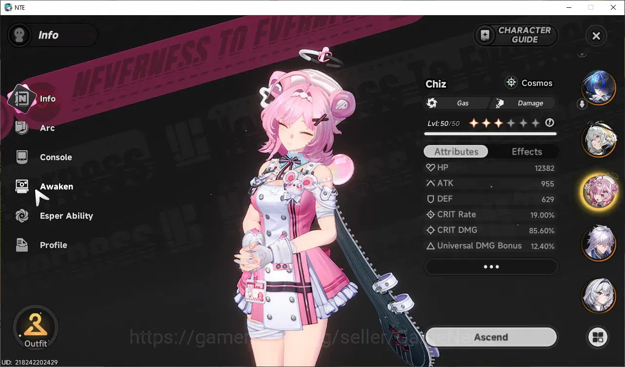 Neverness to Everness Accounts GLOBAL SEA|HL 32|TL 23|8K Annulith,1M Fons|7 SSR 2 image 8
