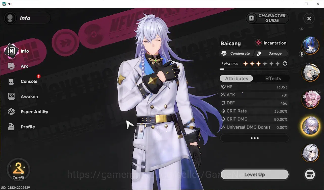 Neverness to Everness Accounts GLOBAL SEA|HL 32|TL 23|8K Annulith,1M Fons|7 SSR 2 image 9