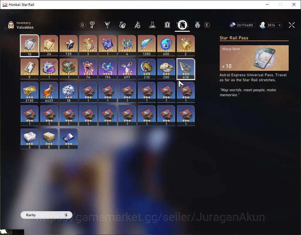 Honkai Star Rail Accounts Mid Game Asia|TL 70|16 Limited|[Feixiao,Huohuo,Rappa,Firefly]+Sign Jingliu 9