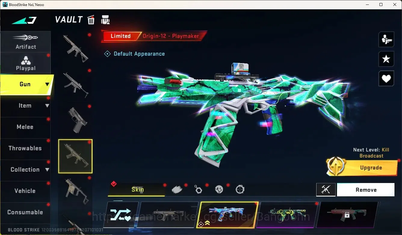 Blood Strike Accounts High-End ASIA|Ultra Melee:ButterflyKnife-Starfall|Eternal Gun:Desert|2 Collab Gun[TR]|1 Limited Gun|3 3