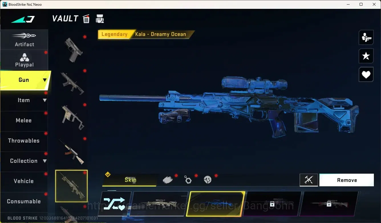 Blood Strike Accounts High-End ASIA|Ultra Melee:ButterflyKnife-Starfall|Eternal Gun:Desert|2 Collab Gun[TR]|1 Limited Gun|3 4