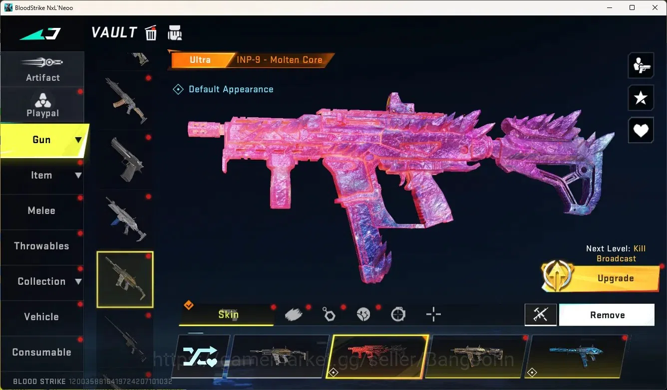 Blood Strike Accounts High-End ASIA|Ultra Melee:ButterflyKnife-Starfall|Eternal Gun:Desert|2 Collab Gun[TR]|1 Limited Gun|3 6