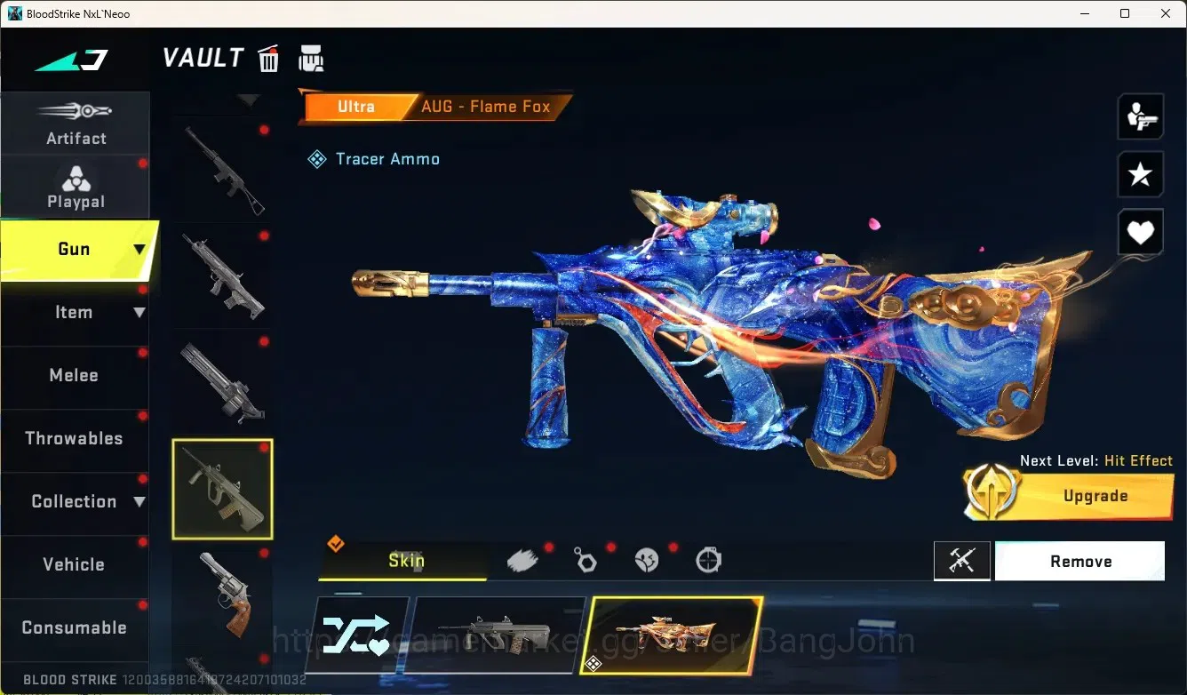 Blood Strike Accounts High-End ASIA|Ultra Melee:ButterflyKnife-Starfall|Eternal Gun:Desert|2 Collab Gun[TR]|1 Limited Gun|3 9