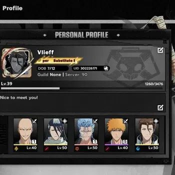 BLEACH: Soul Resonance Accounts Nuverse SEA|5K Orb+17Ticket|Lv.39|5 SSR 3