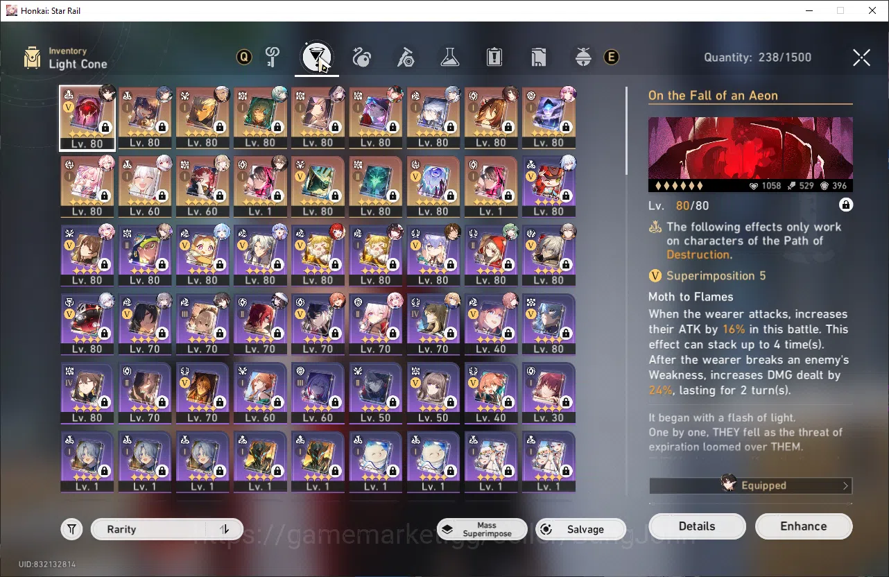 Honkai Star Rail Accounts [ASIA] TL70 | 22 Ltd | 17 LC | Prime Team: Anaxa + image 11