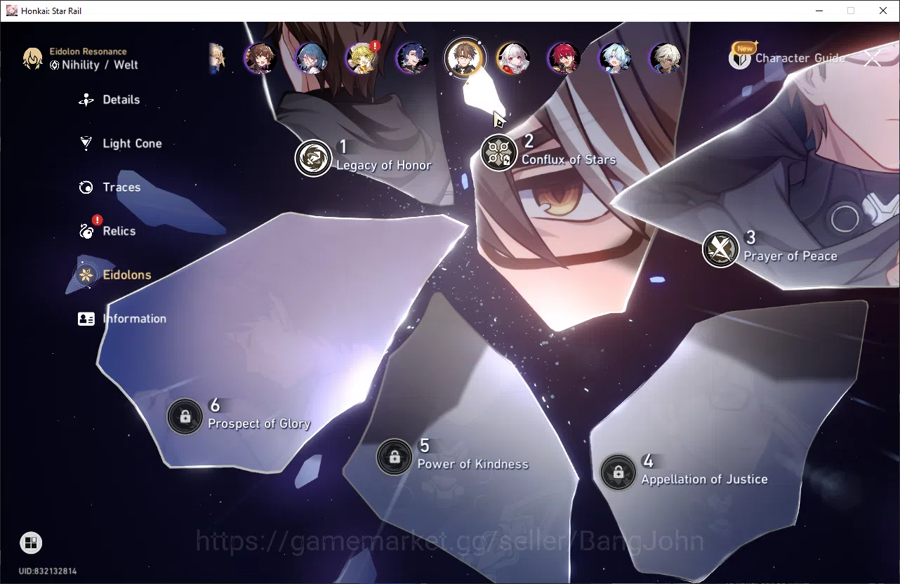 Honkai Star Rail Accounts [ASIA] TL70 | 22 Ltd | 17 LC | Prime Team: Anaxa + image 13