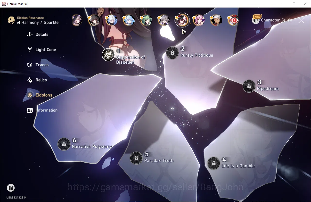 Honkai Star Rail Accounts [ASIA] TL70 | 22 Ltd | 17 LC | Prime Team: Anaxa + image 15