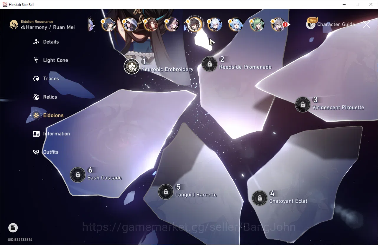 Honkai Star Rail Accounts [ASIA] TL70 | 22 Ltd | 17 LC | Prime Team: Anaxa + image 17