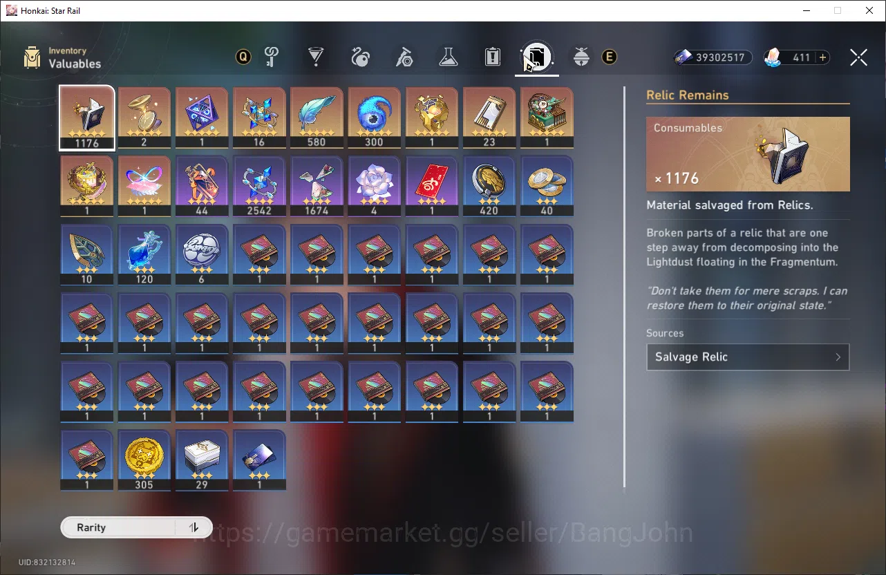 Honkai Star Rail Accounts [ASIA] TL70 | 22 Ltd | 17 LC | Prime Team: Anaxa + image 5