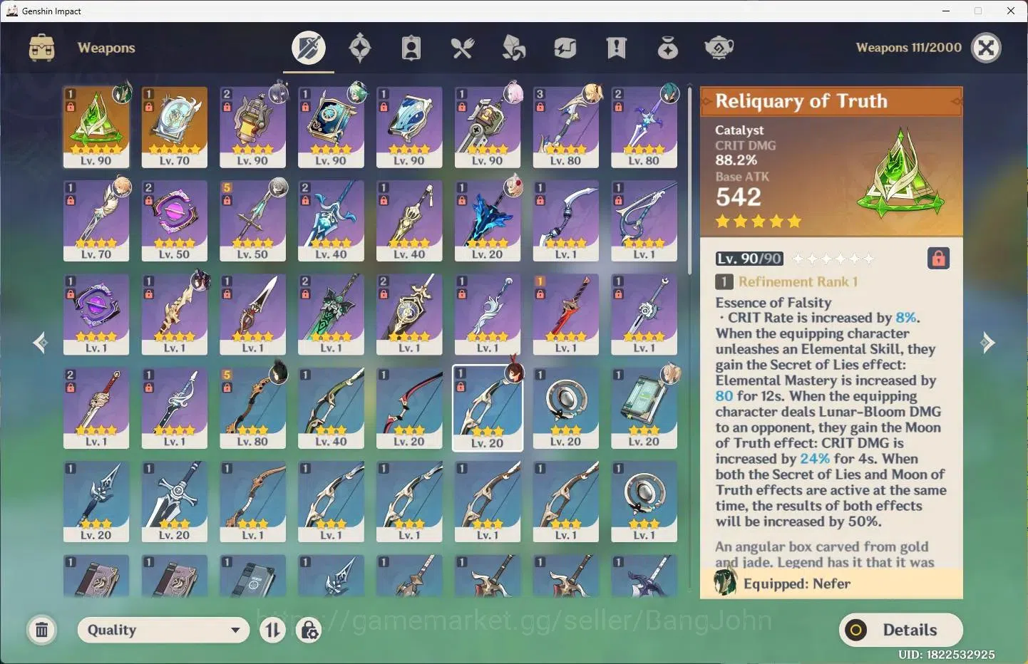 Genshin Impact Accounts ASIA | AR 55 |2 Limit+2 Standar(Nefer,Lauma)+1 Sig image 4