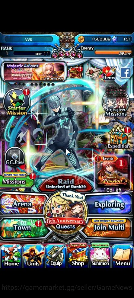 Grand Summoners Accounts Global|Rank 1|Starter|13 Ascend|InumutaTW,Sayaka,S image 1