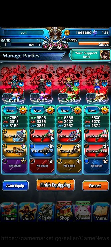 Grand Summoners Accounts Global|Rank 1|Starter|13 Ascend|InumutaTW,Sayaka,S image 3