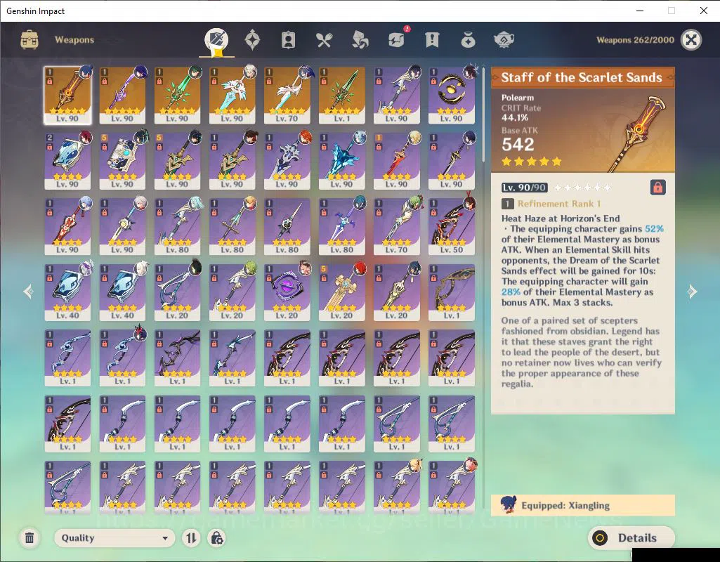 Genshin Impact Accounts ASIA|AR 59|10Limited+6(*5Weapon)|(Raiden,Xiao)+Sig image 13
