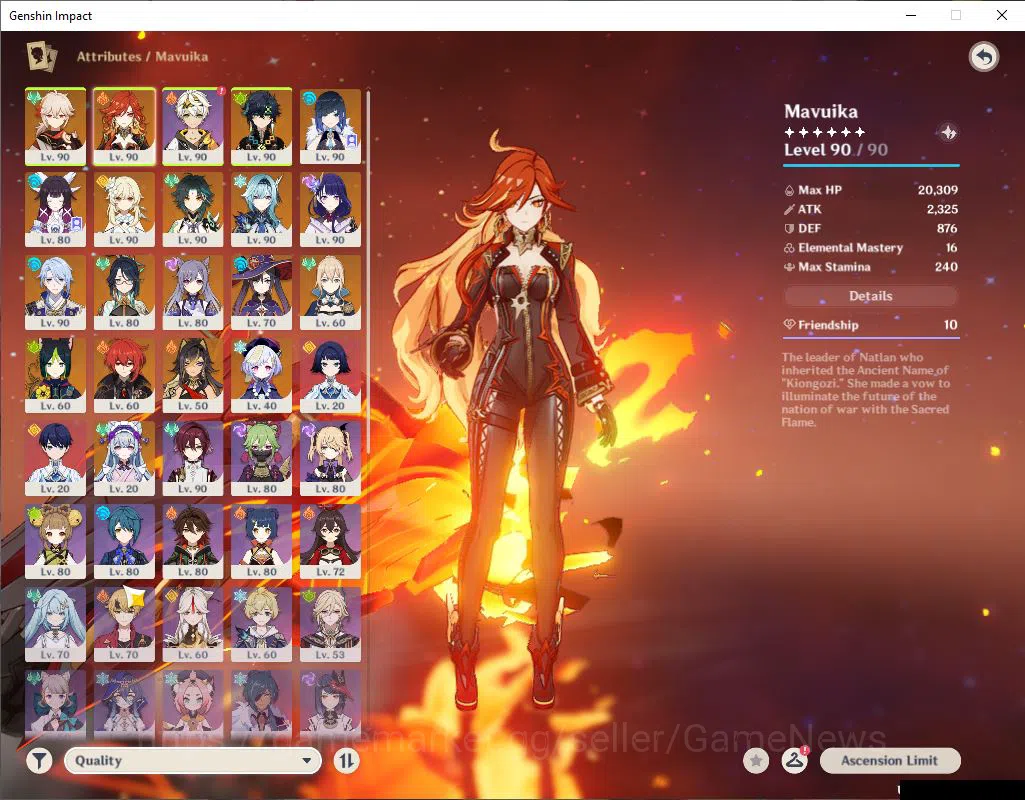 Genshin Impact Accounts ASIA|AR 59|10Limited+6(*5Weapon)|(Raiden,Xiao)+Sig image 15