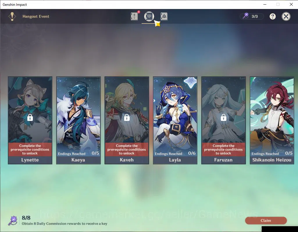 Genshin Impact Accounts ASIA|AR 59|10Limited+6(*5Weapon)|(Raiden,Xiao)+Sig image 4