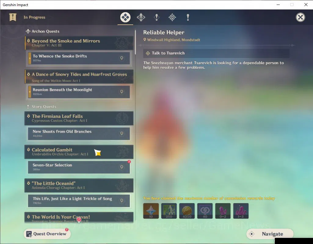 Genshin Impact Accounts ASIA|AR 59|10Limited+6(*5Weapon)|(Raiden,Xiao)+Sig image 6