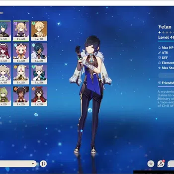 Genshin Impact Accounts Others ASIA|7 Total 5*CHAR (Yelan, Hu Tao, Diluc, Keqing, Jean, Mona, Qiqi)|2 Limited (Yelan, Hu