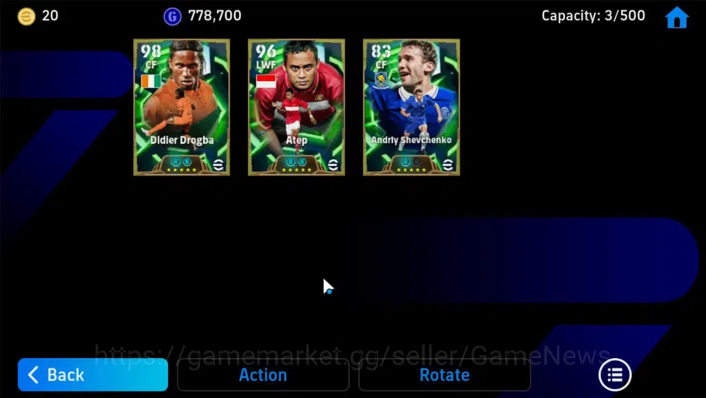 eFootball Accounts Android |3 Epic (Didier Drogba,Atep,Andrly Shevche image 5