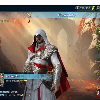 Raid: Shadow Legends Accounts Mid-Game Lv.75 Power 4.47m|1 Mythic(Embrys Anomaly)|45 Legend(Scyl of the Drakes,Glaicad of