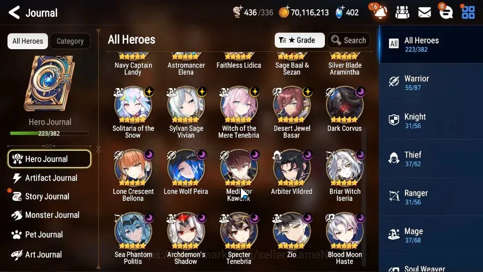 Epic Seven Accounts Starter Asia UnVerif|25 ML(Zio,LC Bellona,AB Vildred,Witch Tenebria,Etc)+Rinak,Setsuka,AB Fumyr,Etc|AUTO 7