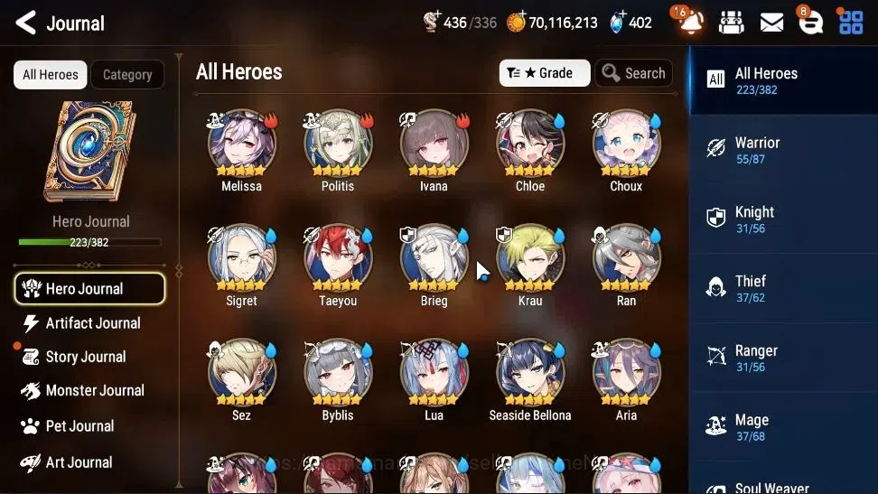 Epic Seven Accounts Starter Asia UnVerif|25 ML(Zio,LC Bellona,AB Vildred,Witch Tenebria,Etc)+Rinak,Setsuka,AB Fumyr,Etc|AUTO 9