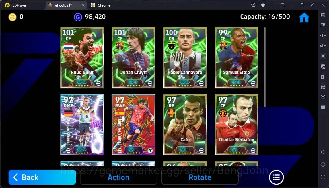 eFootball Accounts Legends & Iconic Players Mobile |PW 3185|Epic Gullit,Cruyff,Cannavaro,Eto'o,Berbatov Etc|SHW 4