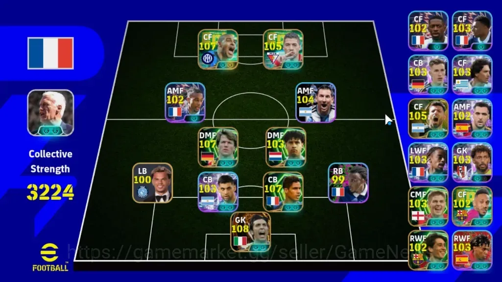 eFootball Accounts Legends & Iconic Players Android|Power 3224|Big Time Gianluigi Buffon|10 Epic(Raphael 1