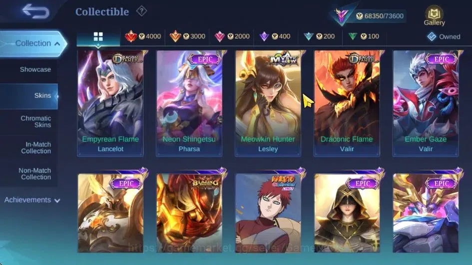 Mobile Legends: Bang Bang Accounts Hero 128|Skin 284|Legend Franco,TF Roger,KOF Karin image 10