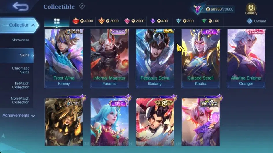 Mobile Legends: Bang Bang Accounts Hero 128|Skin 284|Legend Franco,TF Roger,KOF Karin image 11