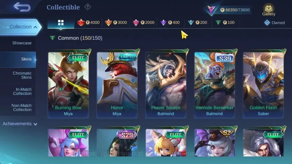 Mobile Legends: Bang Bang Accounts Hero 128|Skin 284|Legend Franco,TF Roger,KOF Karin image 16