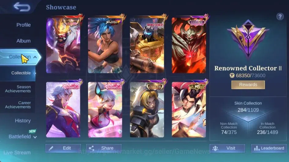 Mobile Legends: Bang Bang Accounts Hero 128|Skin 284|Legend Franco,TF Roger,KOF Karin image 2