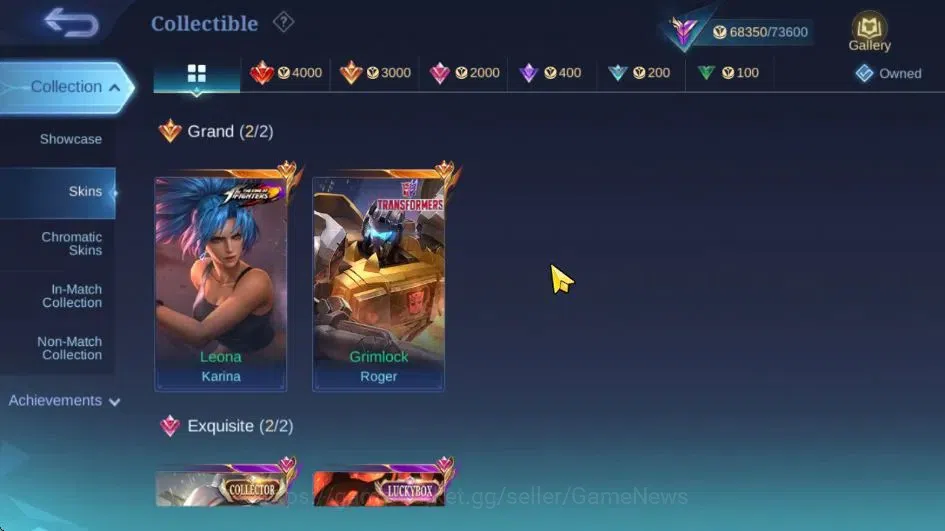 Mobile Legends: Bang Bang Accounts Hero 128|Skin 284|Legend Franco,TF Roger,KOF Karin image 6