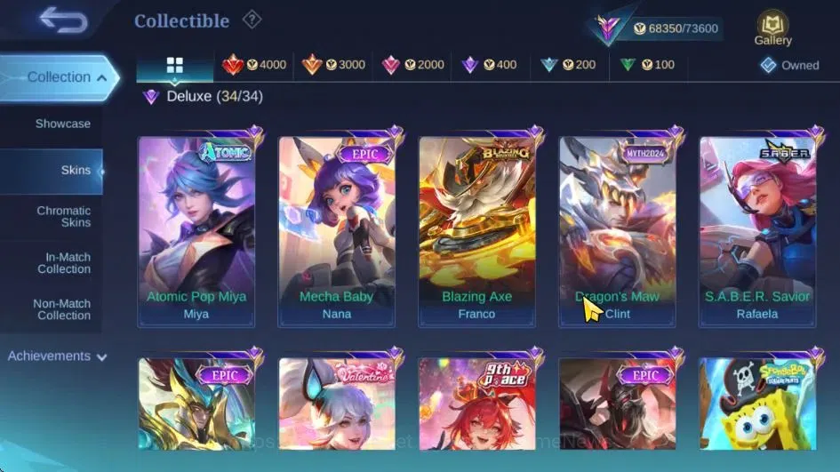 Mobile Legends: Bang Bang Accounts Hero 128|Skin 284|Legend Franco,TF Roger,KOF Karin image 8