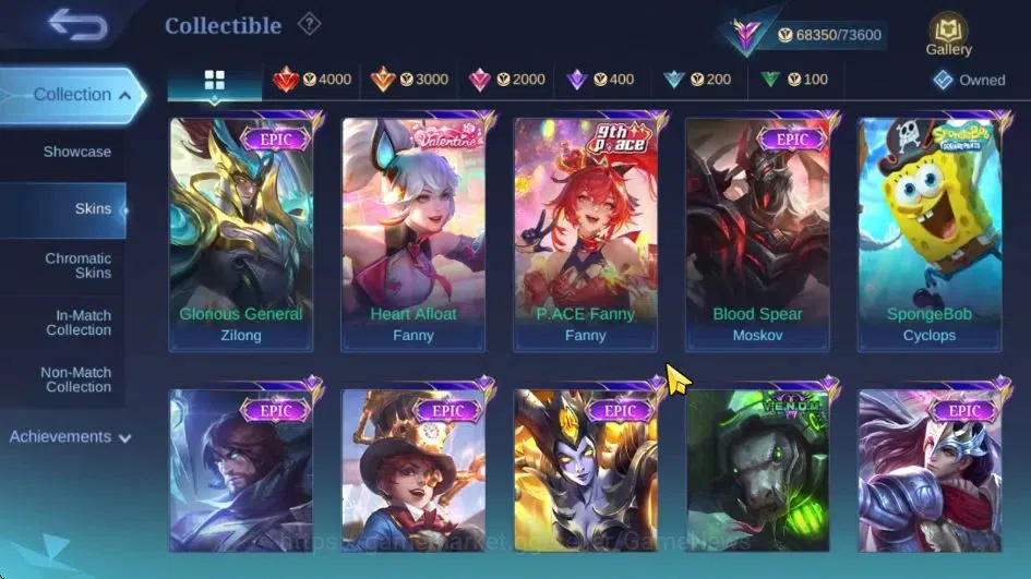Mobile Legends: Bang Bang Accounts Hero 128|Skin 284|Legend Franco,TF Roger,KOF Karin image 9