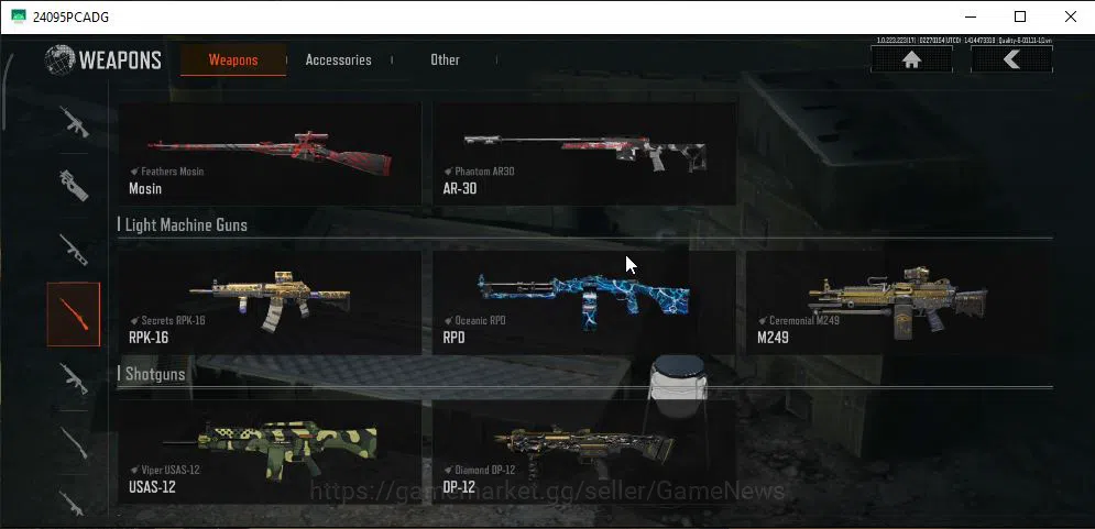 Arena Breakout Accounts Starter [MOBILE] Lv30|SV 17M|CV 6M|Heavy 03|V-SKS,VSS Crismon,RPK16 Secrets,Etc|Many Skin Weapons|CN 8