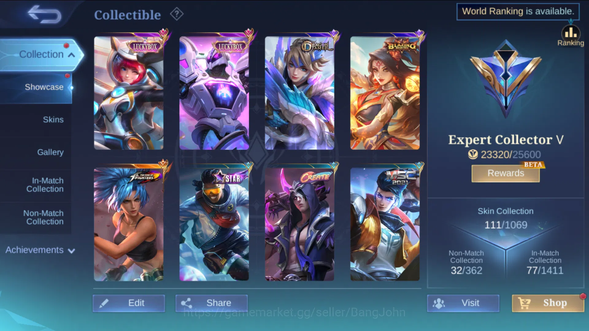 Mobile Legends: Bang Bang Accounts hero 62 | skin 111 | emblem all max | luckybx kimm image 3