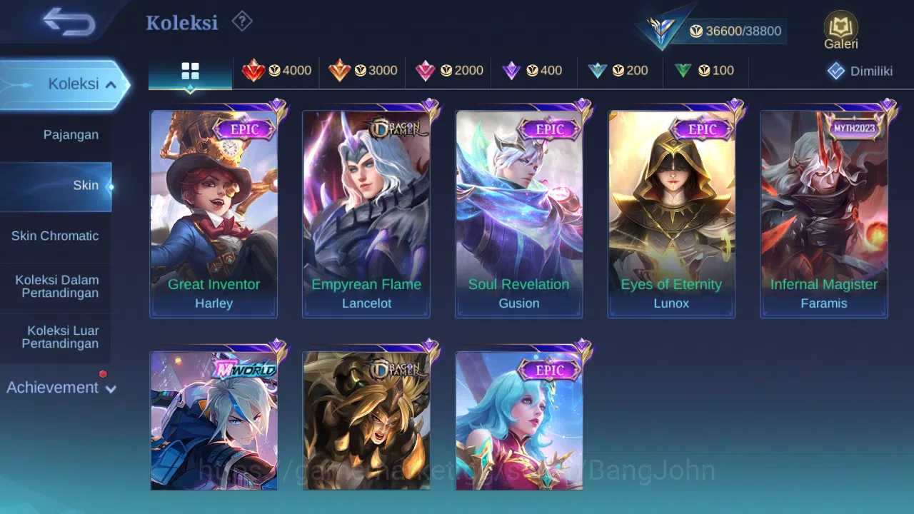 Mobile Legends: Bang Bang Accounts Hero 127 Skin 178 | Mworld Ling | KOF Karina | CC  image 6