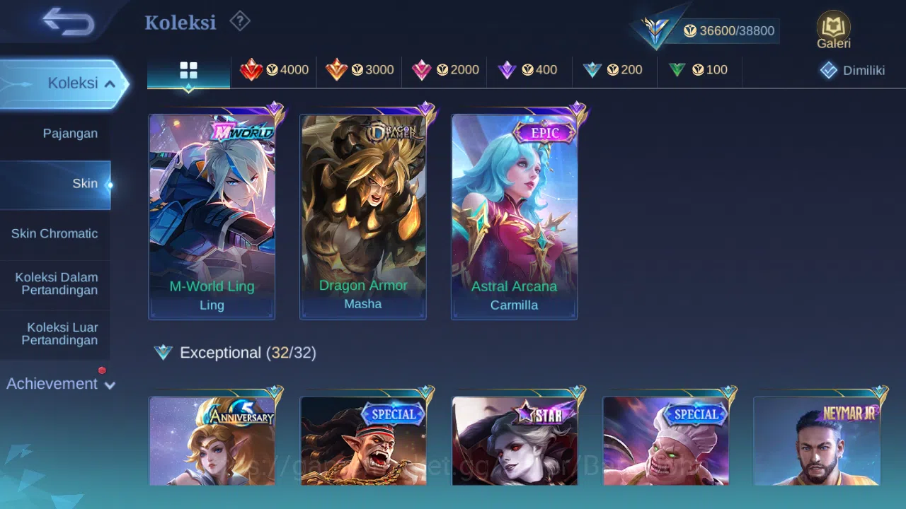Mobile Legends: Bang Bang Accounts Hero 127 Skin 178 | Mworld Ling | KOF Karina | CC  image 7