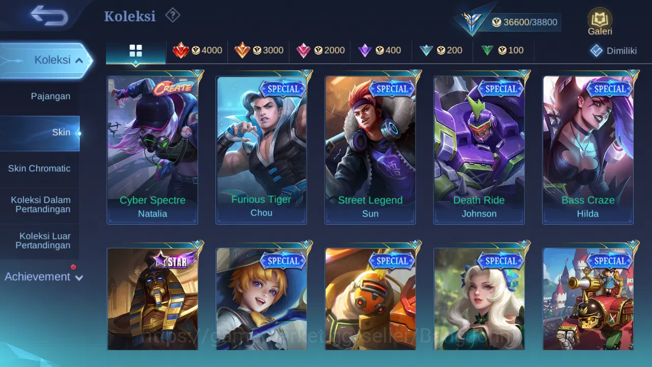 Mobile Legends: Bang Bang Accounts Hero 127 Skin 178 | Mworld Ling | KOF Karina | CC  image 9