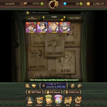 The Seven Deadly Sins: Grand Cross Accounts Endgame GLOBAL|4,7M CC|5 LR+12 UR+Collab Gachiakuta|NMeli6/6,Estaros,A Ban,L