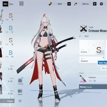 Punishing: Gray Raven Accounts Mid-Game ASIA|Lv 45|11k BC,3k YC,7k BlueC|S Lucia Crimson Weave,S Feral No 21|1 S Selector