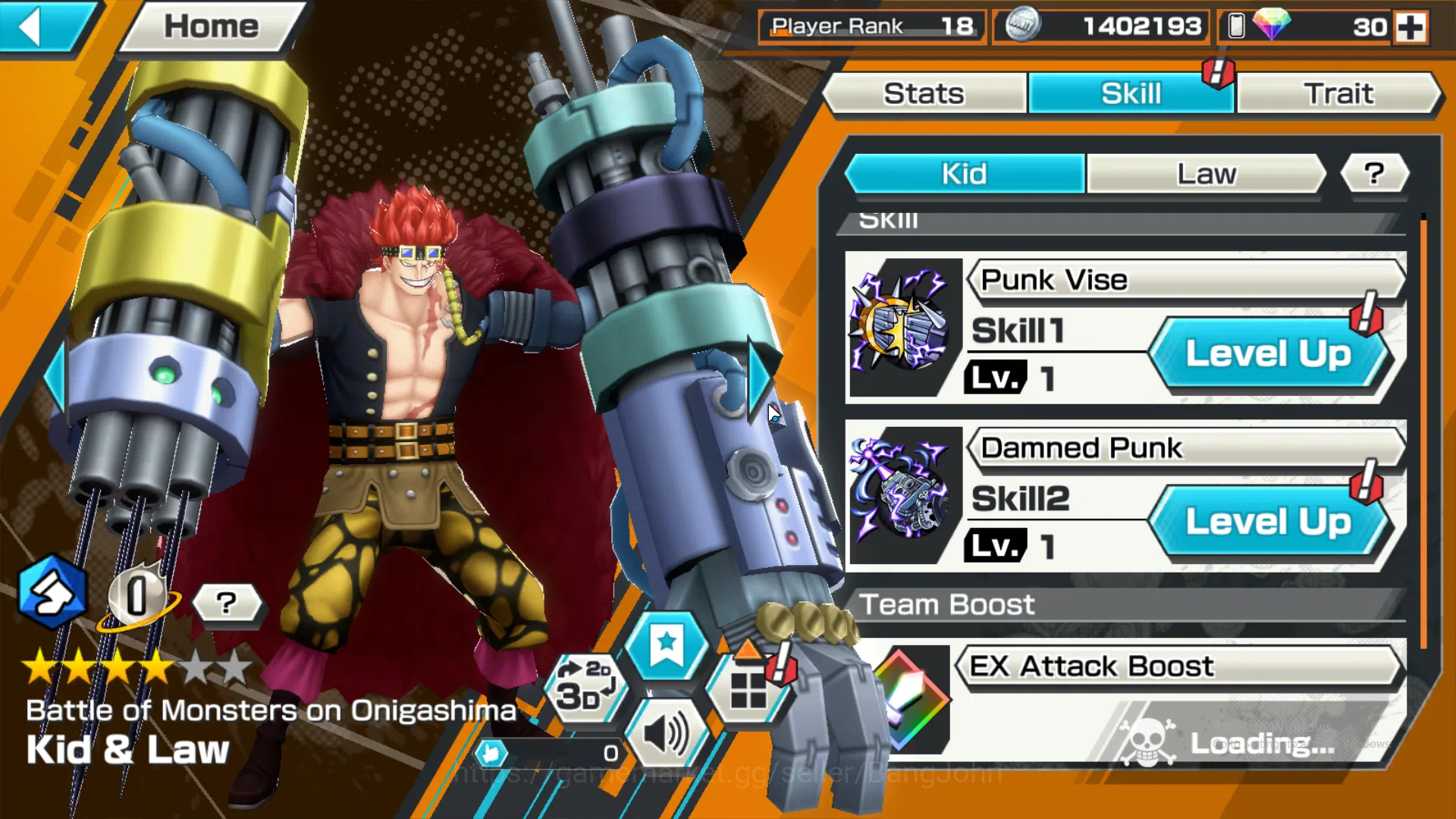 One Piece Bounty Rush Accounts GLOBAL |5 ex, kid n law onighasima, ST saturn, fou image 14