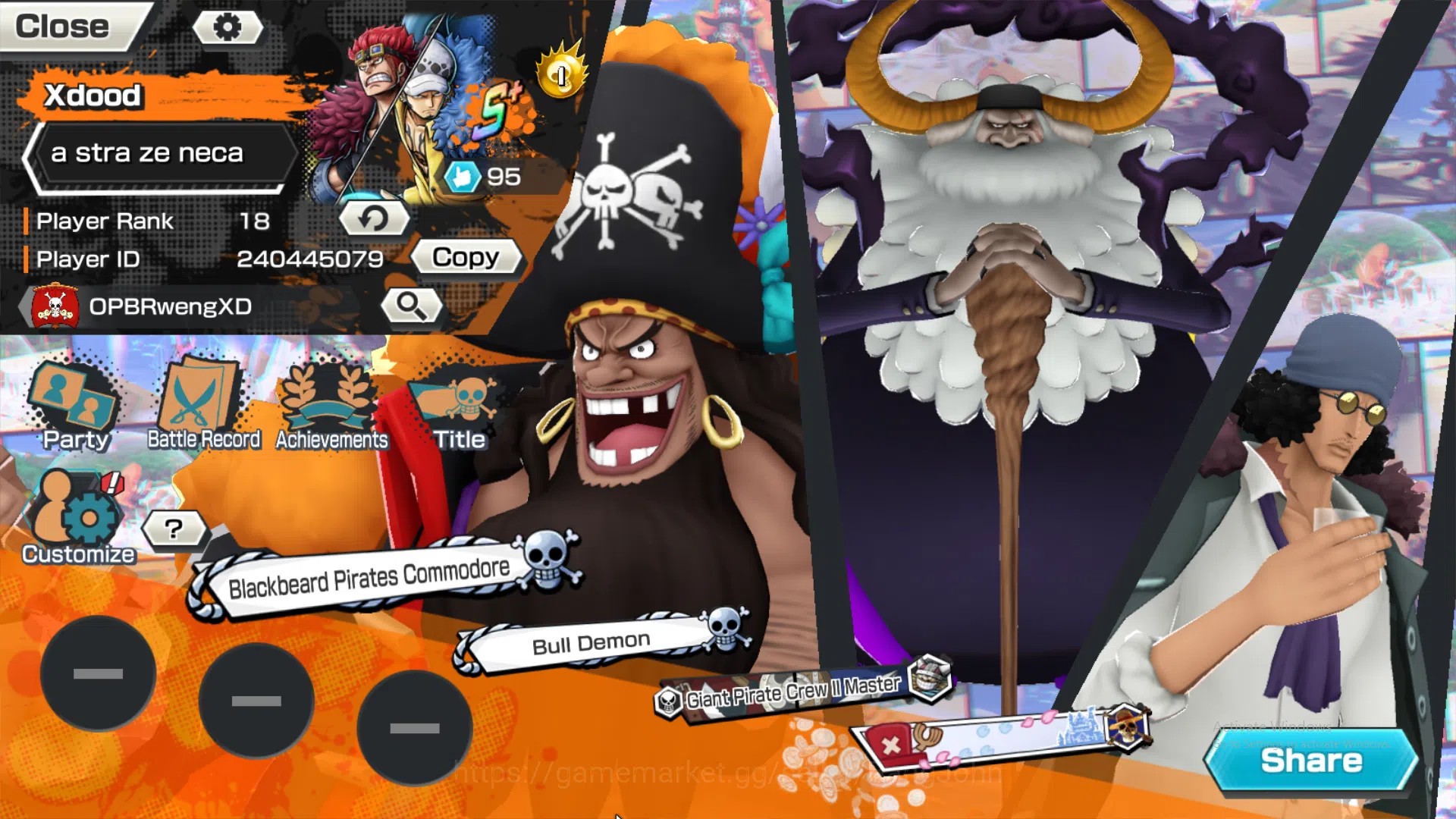 One Piece Bounty Rush Accounts GLOBAL |5 ex, kid n law onighasima, ST saturn, fou image 2