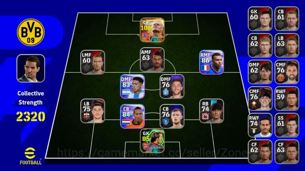 eFootball Accounts Meta Player Mobile|PW 2320|Erling Haaland 5 Jul'26, Epic David Seaman, |Konami ID|Check SS(EFB757Z) 1