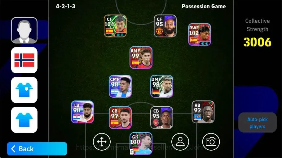 eFootball Accounts Legends & Iconic Players Mobile|PW 3006|David Villa Epic,Lionel Messi ShowT|2026|Check SS EFB2316B 1