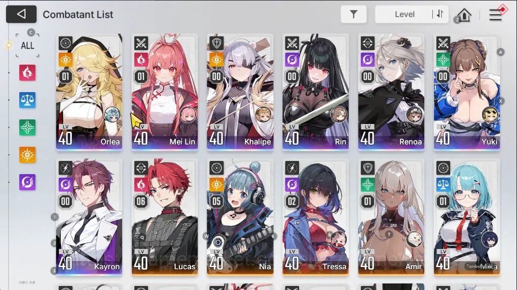 Chaos Zero Nightmare Accounts GLOBAL Lv40|7 SSR(OrleaM1,Mei LinM1, Khalipe,Rin,Renoa,Yuki,Kayron 3