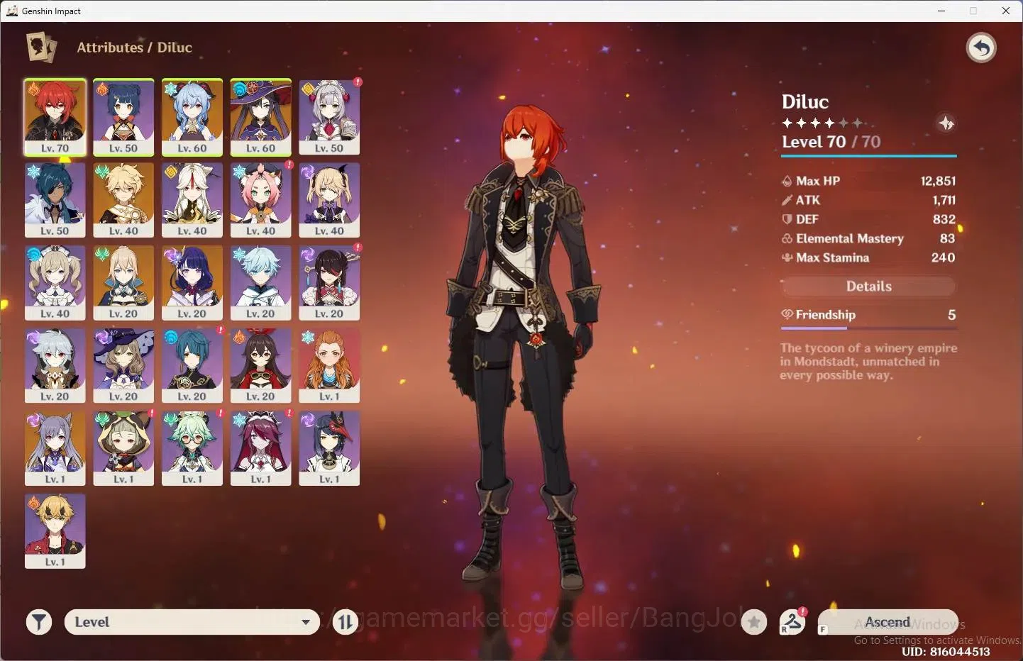 Genshin Impact Accounts Mid Game Asia | AR 39| 2 Limit + 4 Charstd |Limit(Ganyu,Raiden Shogun 2